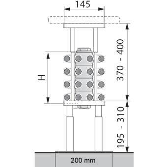 Радиатор-скамья Arbonia BANK-RADIATOR 5F4250 4-х трубчатый радиатор, 5 секций, длина 2500мм
